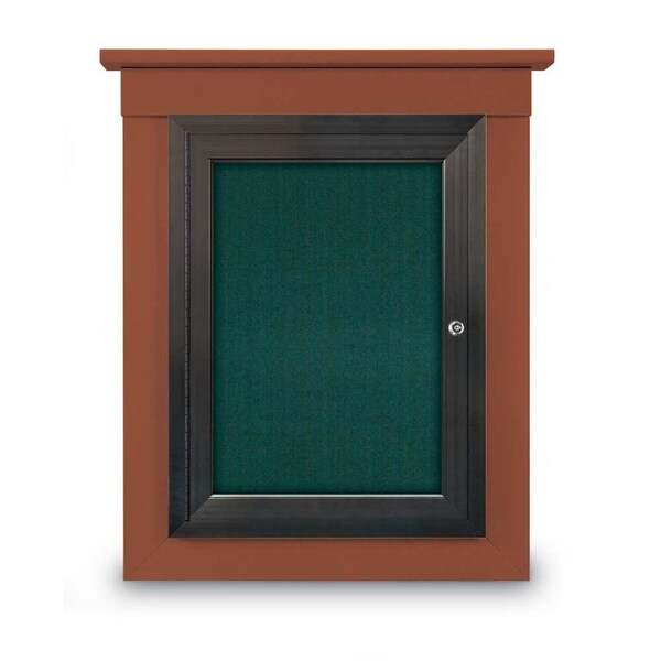 72"x48" 3-Door Enclosed Letterboard, Header, Black Vinyl/Lt Oak